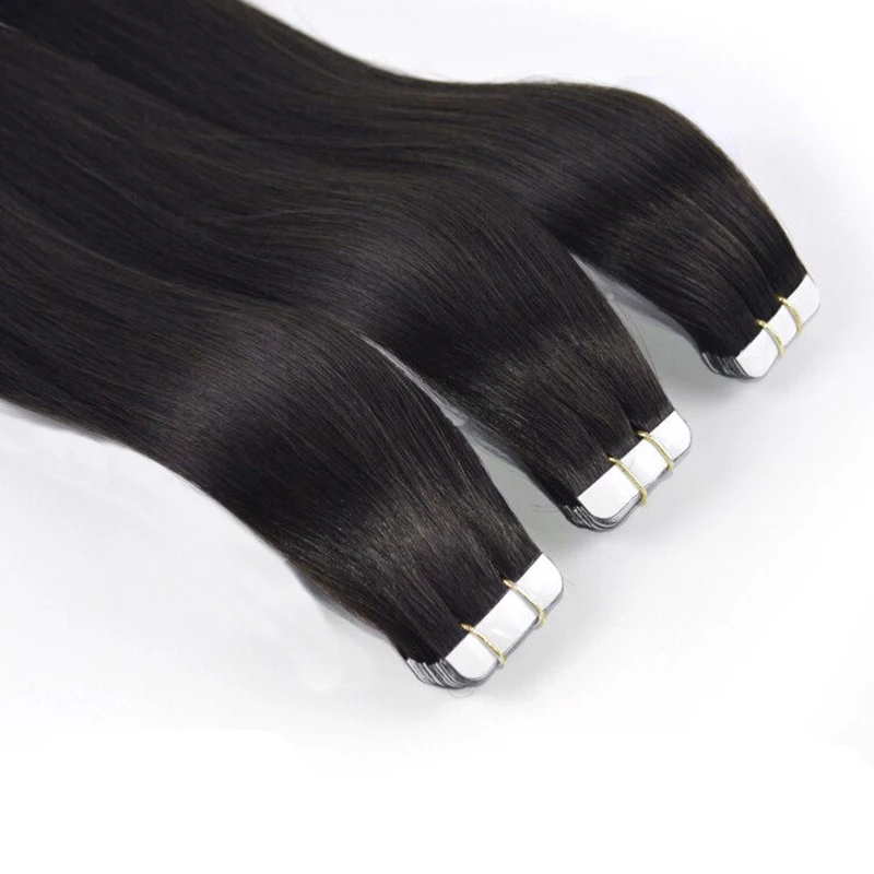 

Лента для наращивания человеческих волос цвет 613 полный кончик 20 шт. вьетнамские волосы Remy Прямые клейкие накладные волосы