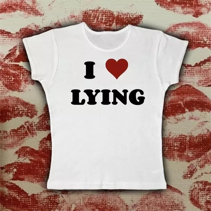

Fashion Gothic Hip-Hop Summer Women News High Street Goth Retro Casual Graphics Print Tops T-Shirts Harajuku Hip-Hop Street Wear