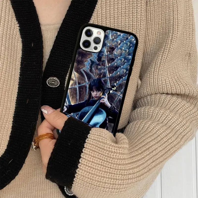 Wednesday Luxury Protection Phone Case Silicone PC+TPU Case for iPhone 11 12 13 Pro Max 8 7 6 Plus X SE XR Hard Fundas