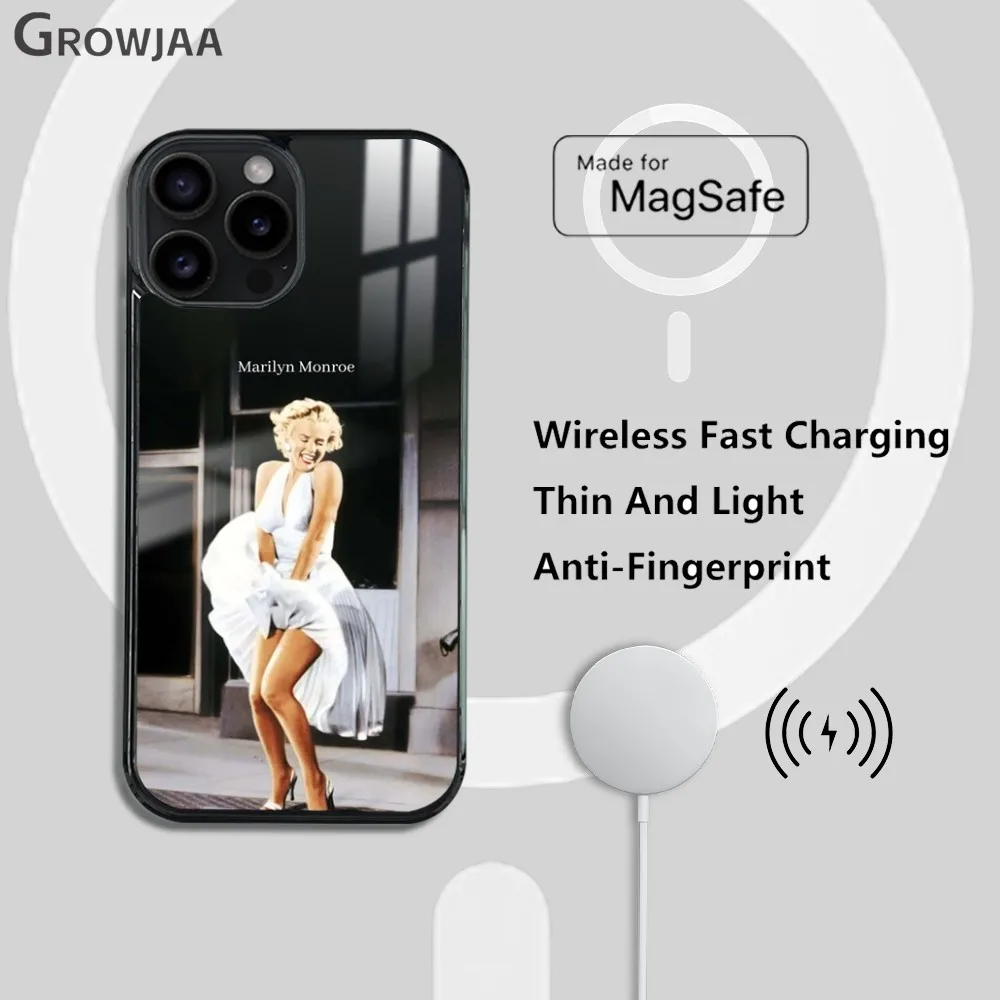 Сексуальный M-Marilyn M-Mon-Рой чехол для телефона iPhone 16 15 14 13 12 11 Pro Max Plus Mini Magsafe
