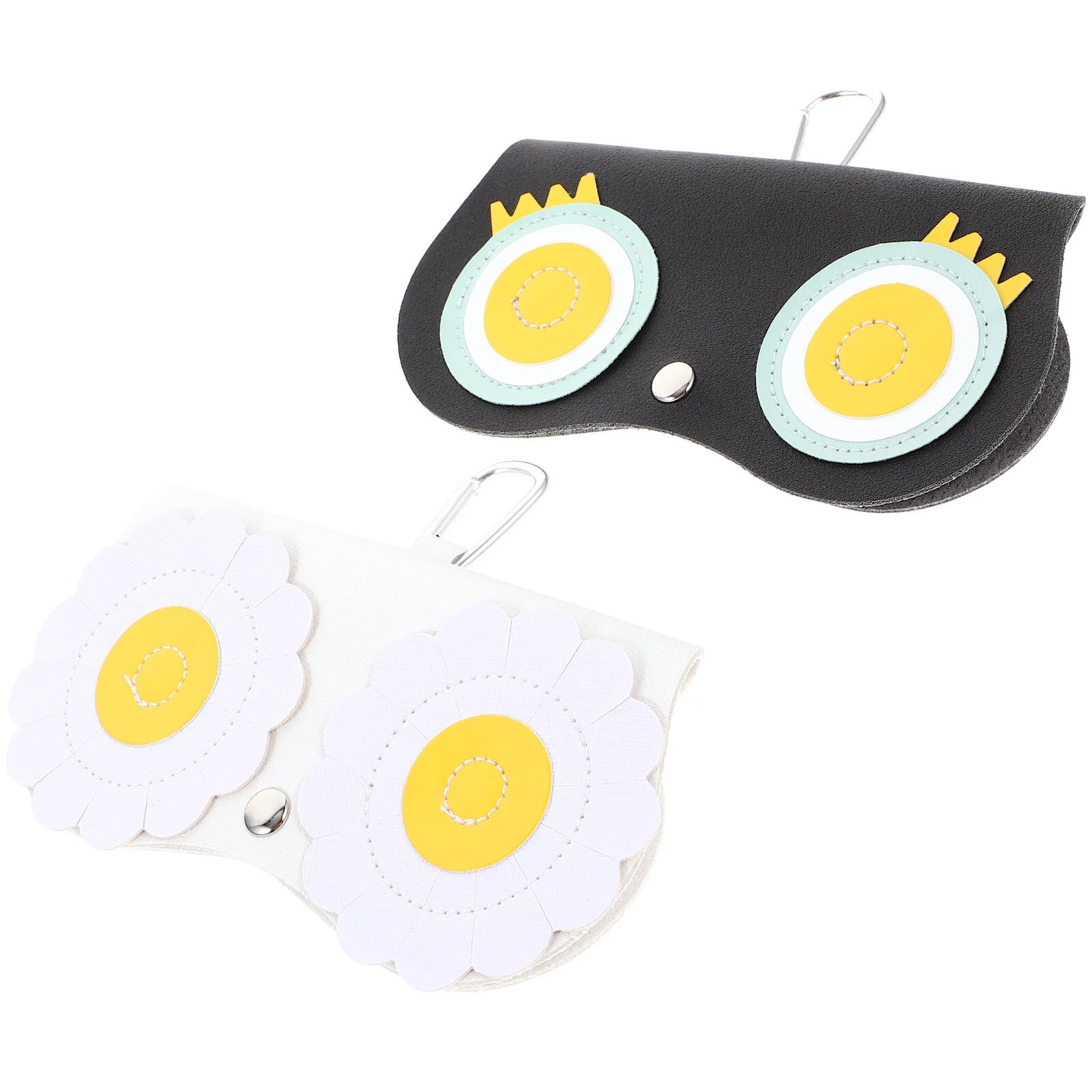 

2 Pcs Black Glasses Sunglasses Case Holder Cases Eyeglasses Portable Pouch Storage Bag