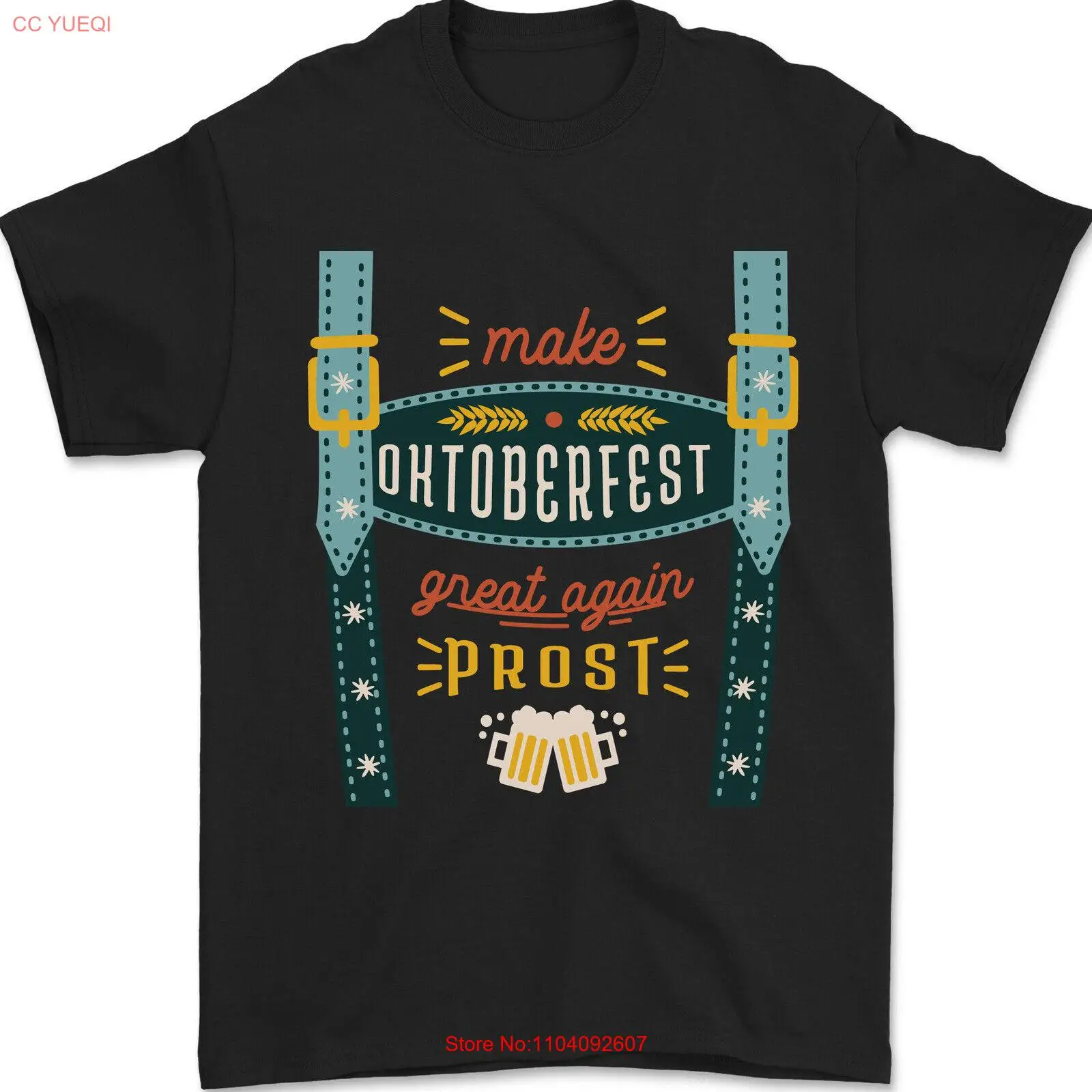 Make Oktoberfest Great Again Funny Beer Mens T-Shirt 100% Cotton