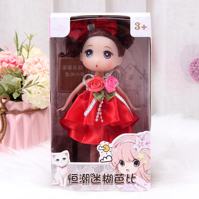 

18cm Kawaii Rebirth Doll Simulation Baby Sleep Barbie Doll Princess Girls Series Mini Accessories Key Pendant Children's Gifts