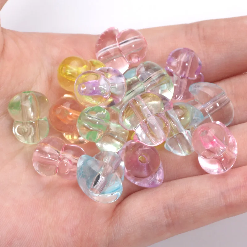 30 шт. прозрачные акриловые бусины для рукоделия 14 х15 мм