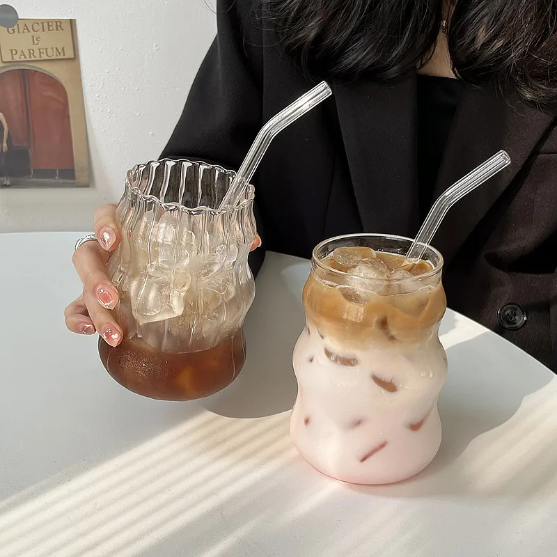 

Стеклянные кофейные кружки Lazzy House, чашка для молока, термостойкие стаканы для питья, чашка для завтрака, стакан для воды, стакан большой емкости