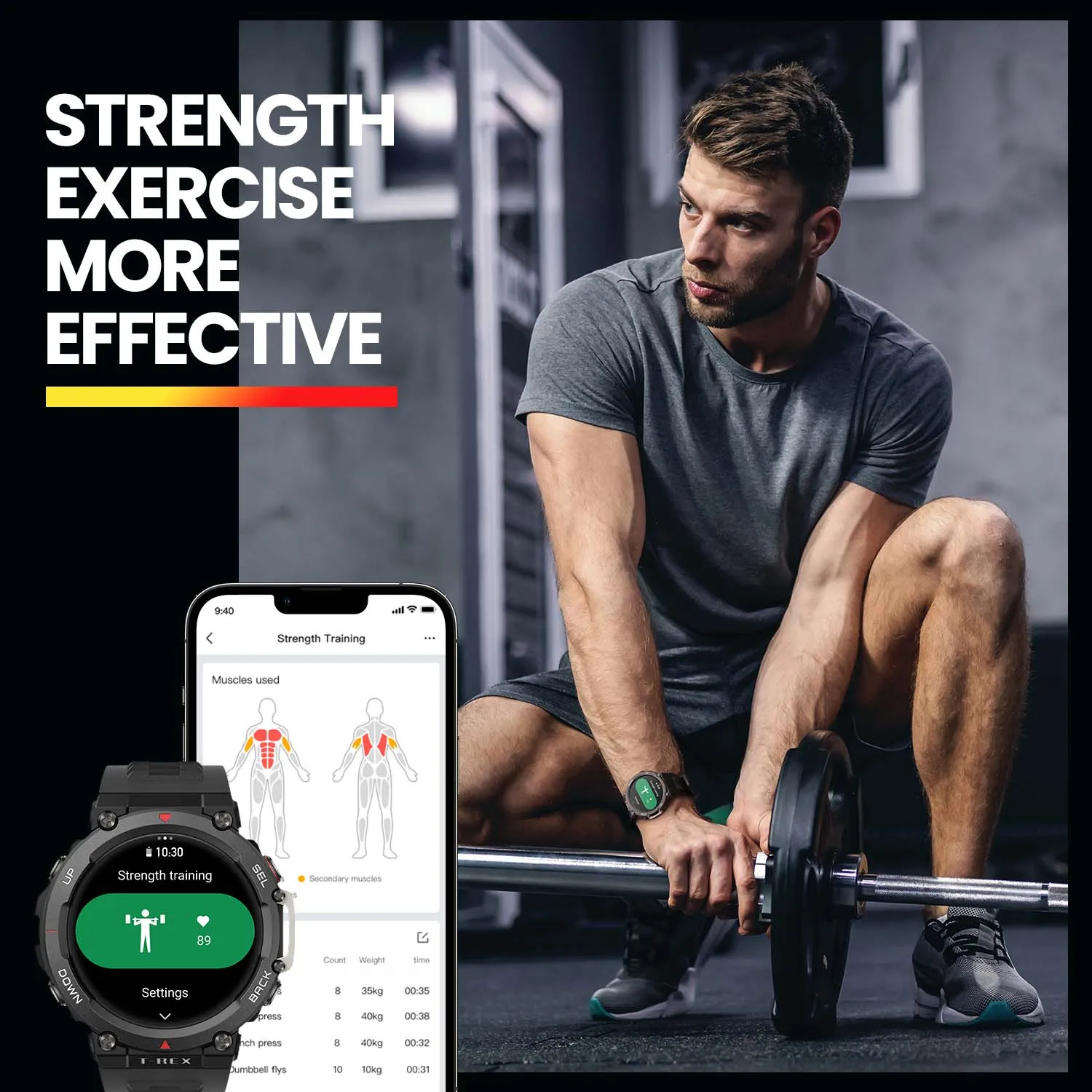 New Amazfit T Rex 2 Smartwatch T-Rex 2  Dual Band Route Import 150+Built-in Sports Modes Smart Watch