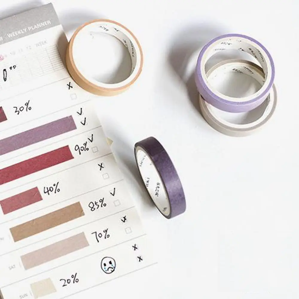 

Набор милой радужной бумажной ленты Washi, самоклеящиеся маскирующие ленты, кавайные DIY Скрапбукинг, фотоальбом, канцелярские принадлежности