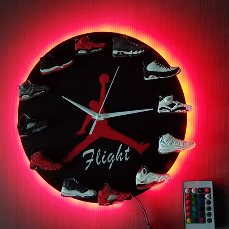 

3D кроссовки, настенные часы, Баскетбольная обувь, женская модель, современный дизайн, детские подарки на день рождения для мальчиков