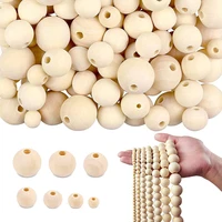 6 30mm natural wood beads unfinished round wooden loose wood bead diy crafts supplie jewelry making bracelet accessories jewelry