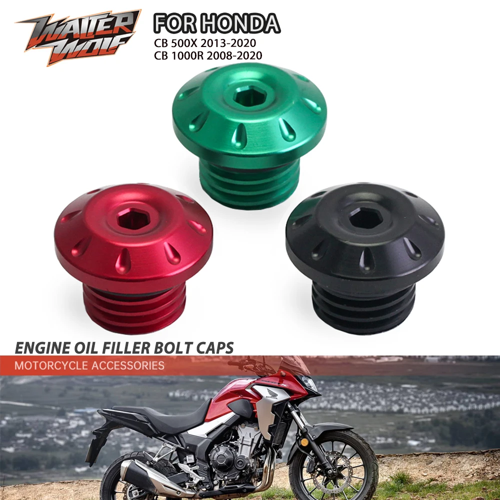 

Motorcycle Engine Oil Filler Screw Cap For HONDA CB300F CB500F CB500X CB650F CB650R CB1000R CB600F CB900F HORNET Red Cover CNC