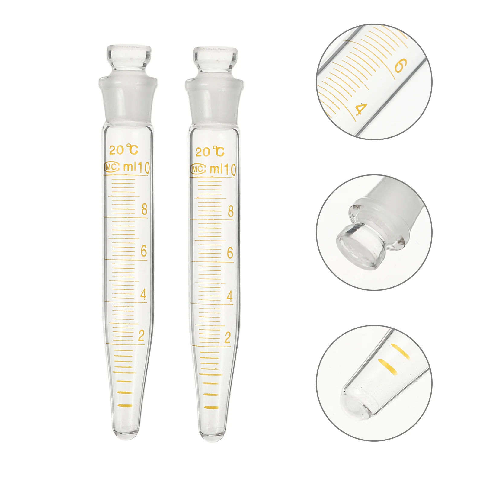 

Centrifuge Tube Science Tubes 10ml Test Centrifugal Vials Scale Laboratory Glass