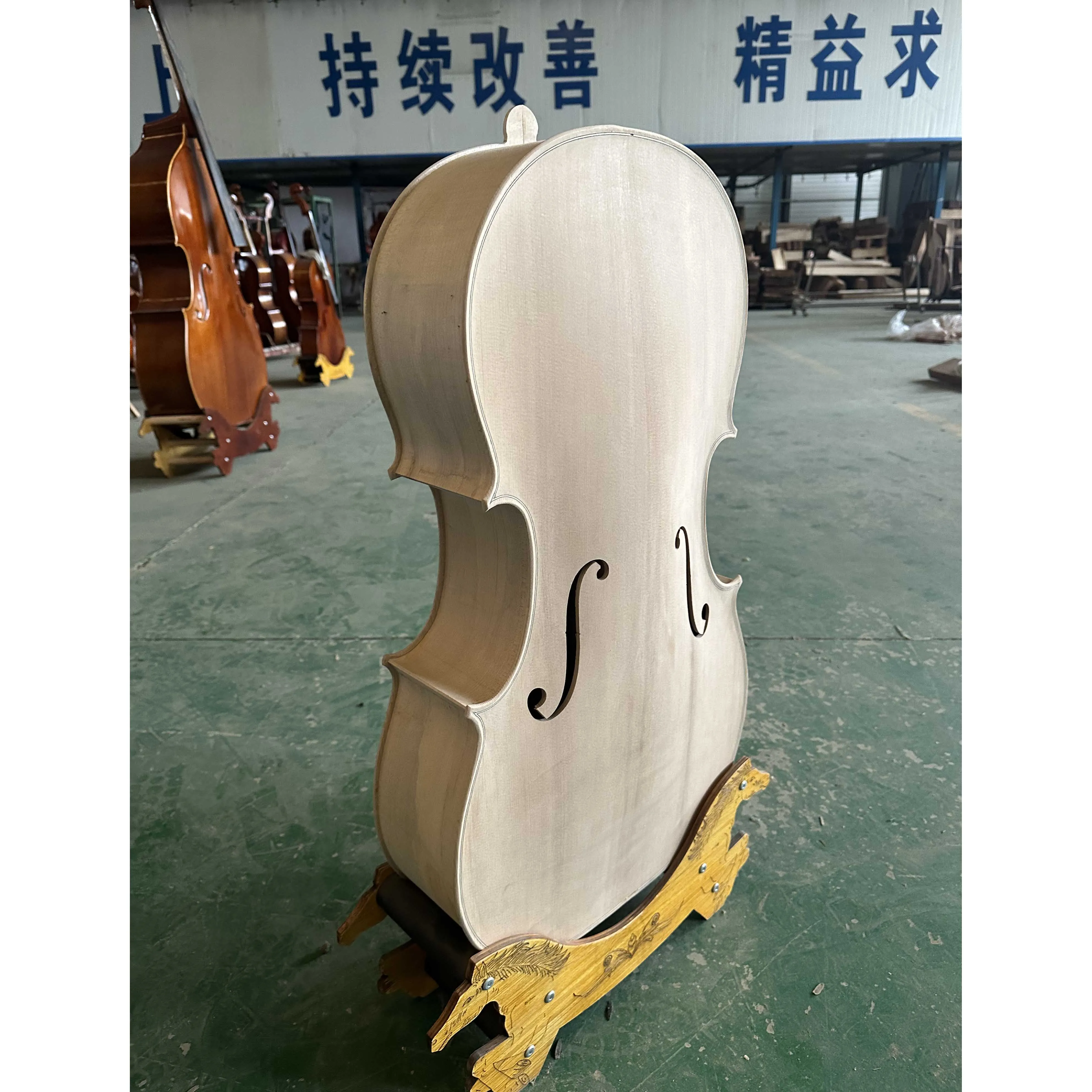 Европейская виолончель из массива дерева белого клена тигра полуфабрикат 4/4