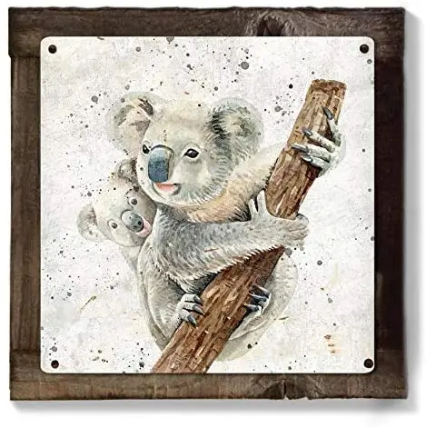 

Koala Bear Wall Art, Metal Sign12X8inch