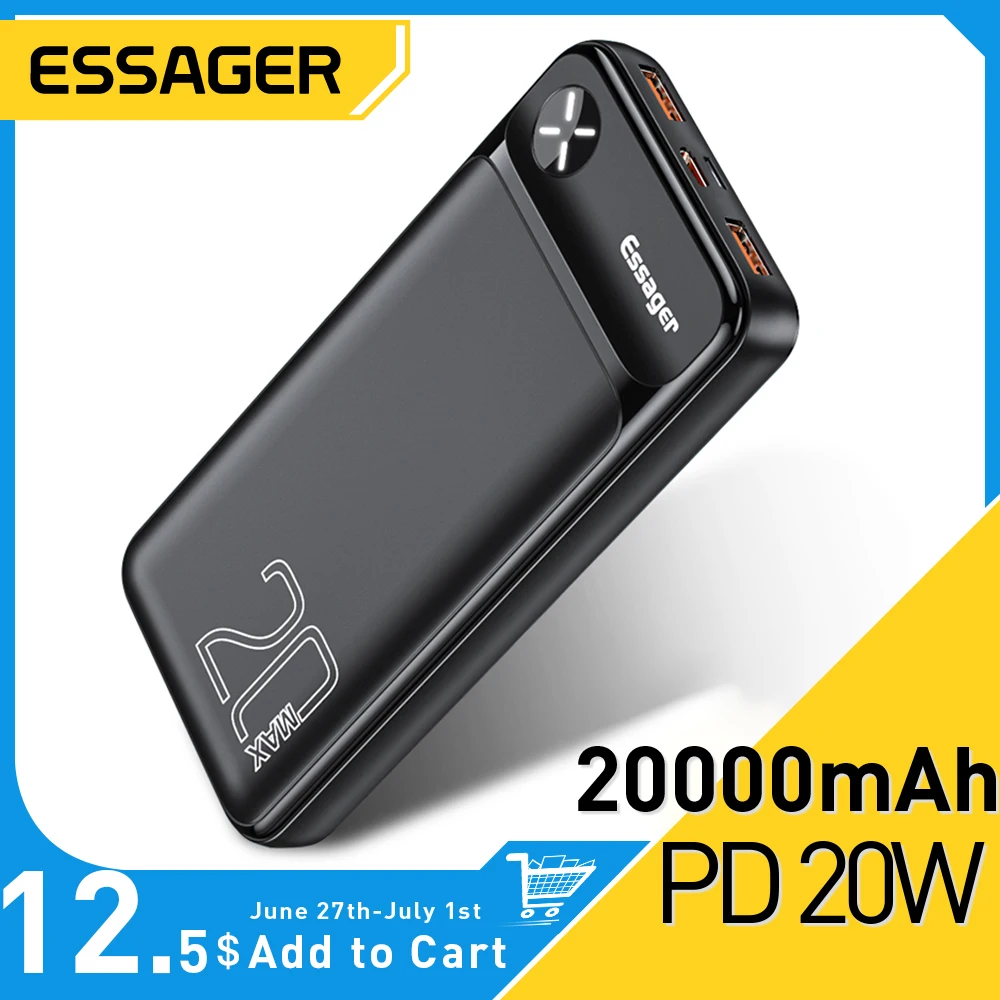 Essager-Power bank para iPhone, paquete de batería externa de 20000 mAh, estación...