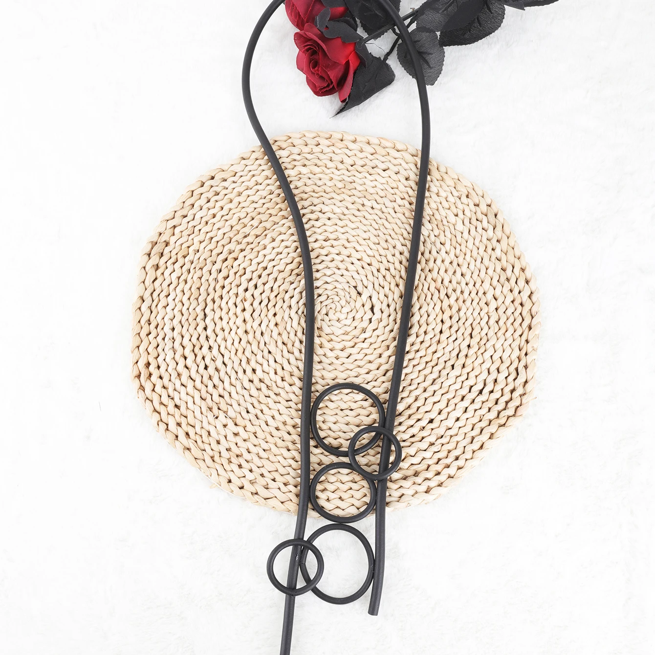 UKEBAY НОВЫЕ геометрические черные резиновые украшения ручной работы Готическая