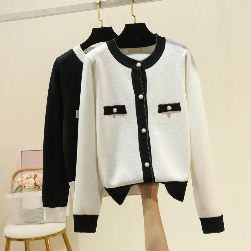 

Korean Fashion Luxury Women Jacket Autumn Winter Sweater Women's Spring Top Knitted Cardigan Coat Loose Sweater