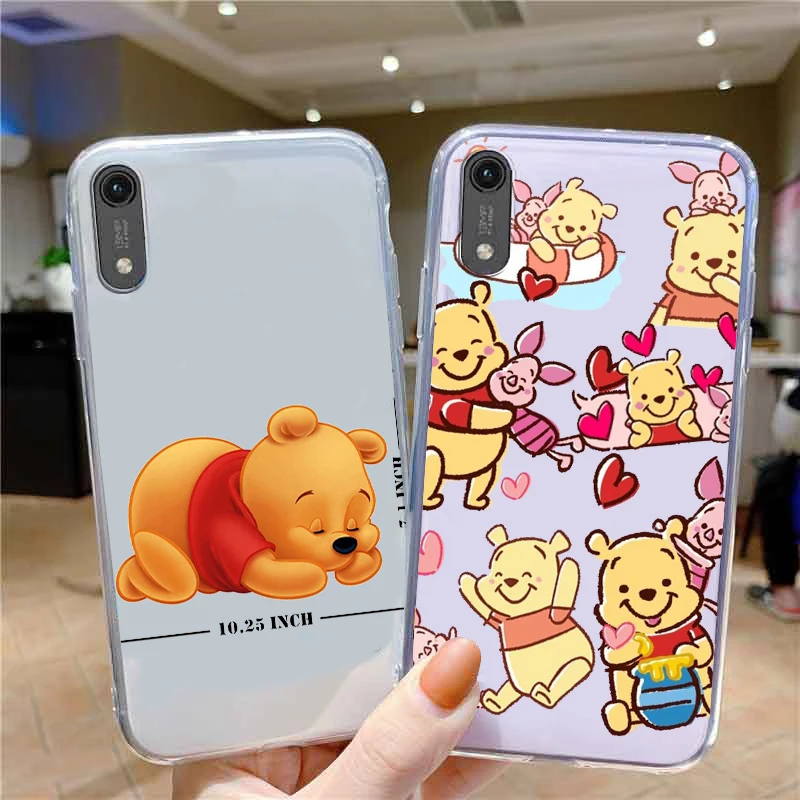 

Phone Case For Huawei P50 P40 P30 P20 Lite 5G Nova Y70 Plus 9 SE Pro 5T Y9S Y9 Y6 Disney Winnie the Pooh Transparent Cover