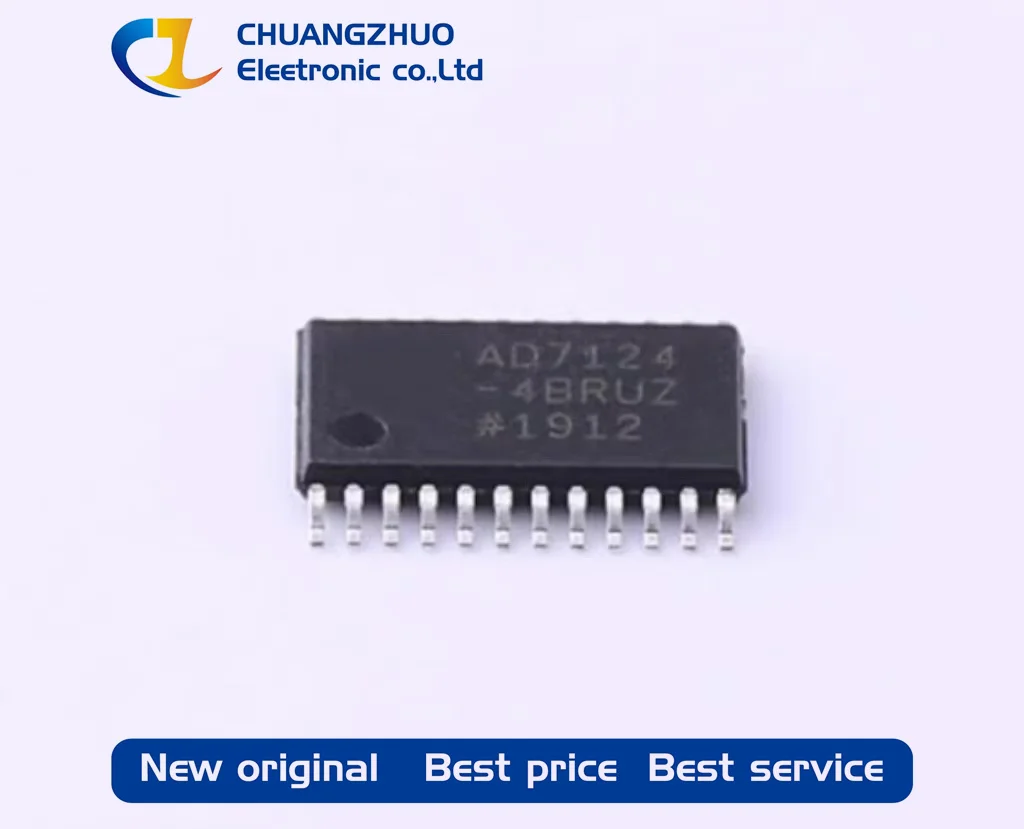 

1Pcs New original AD7124-4BRUZ-RL7 AD7124 19.2kHz SPI TSSOP-24 Analog To Digital Converters (ADCs)