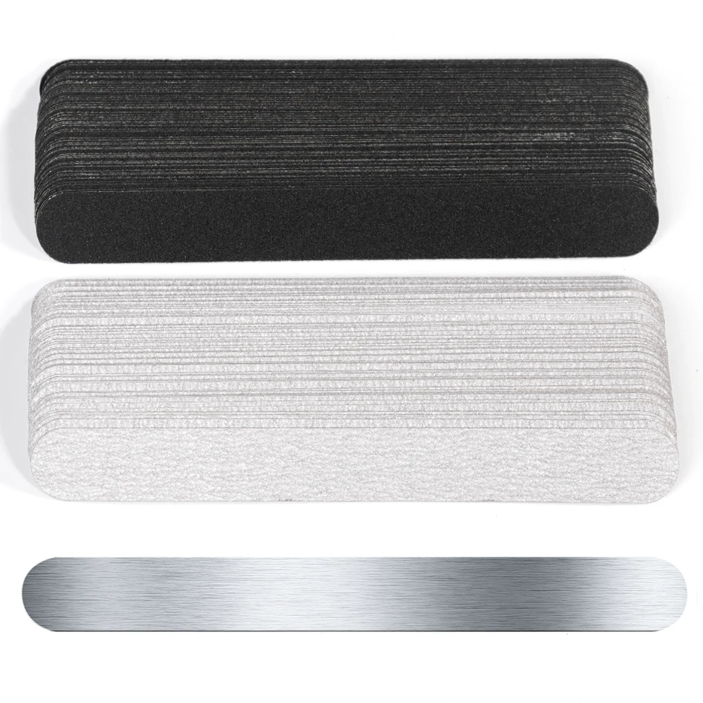 Съемная пилка для ногтей из наждачной бумаги с ручкой нержавеющей стали