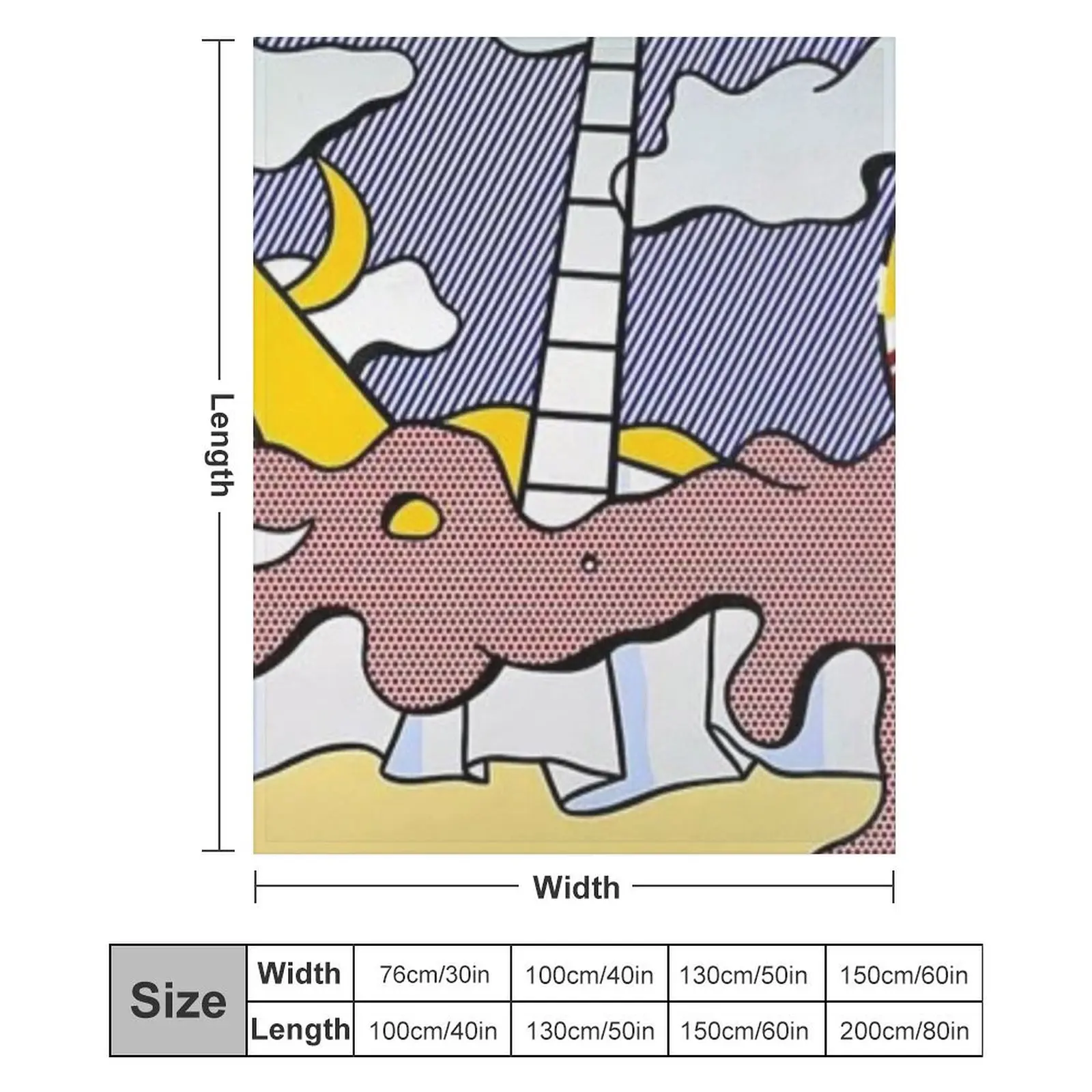 Одеяло телесного цвета на пляже by roy lichtenstein дорожные теплые зимние одеяла