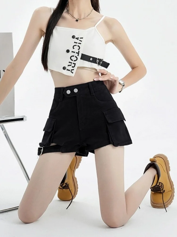 ADAgirl Sexy Denim Shorts Women Hip Hop Punk Harajuku Short Pants Korean Streetwear Ladies Shorts Grunge Clothing for Summer New