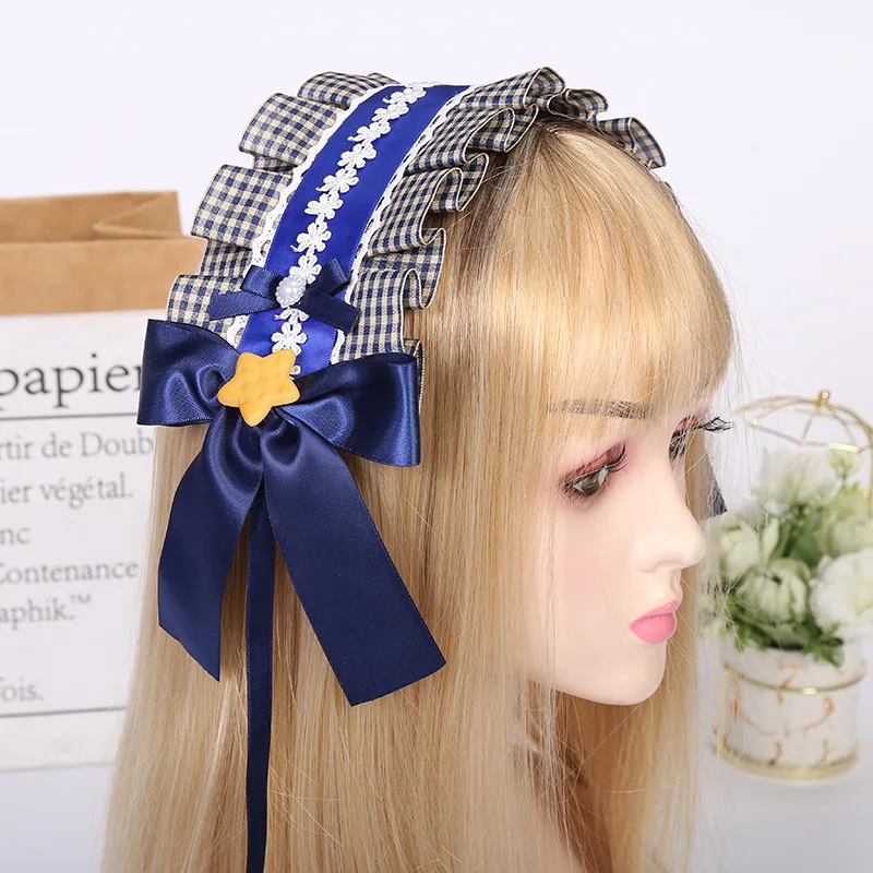 Милая повязка для волос с милым бантом аксессуары в стиле японской горничной