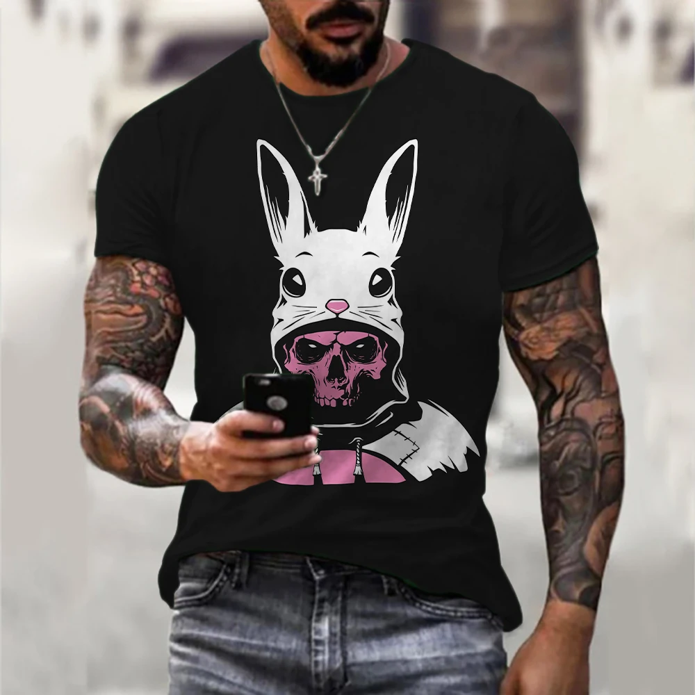 

Exotic T-shirts Gothic Men's Bike Shirt Skull T-Shirt Man Personality Punk Rock Style Clothing Metal Hip Hop T-Shirt Street Tops