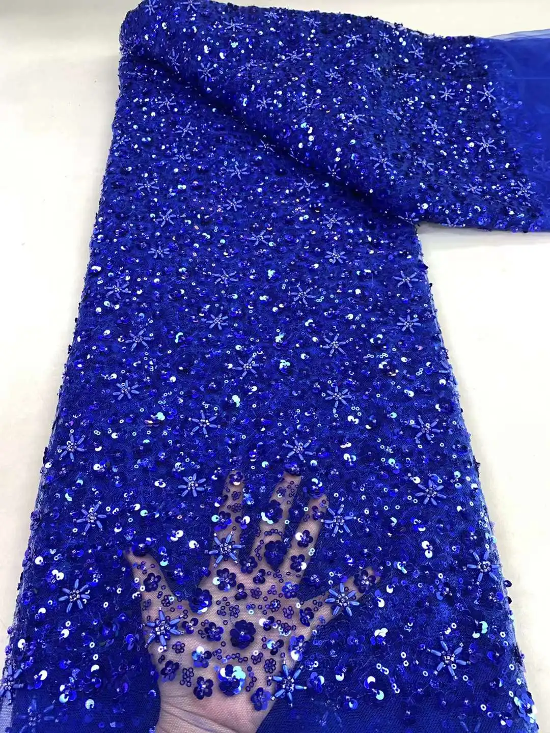 Роскошные нигерийские бусины ручной работы кружевная ткань 2024