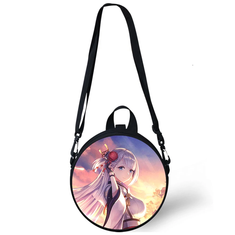Azur Lane Cute cartoon Girl Child kindergarten Bag Print Crossbody Shoulder Bags For School Women Mini Round Bagpacks Rugtas Bag