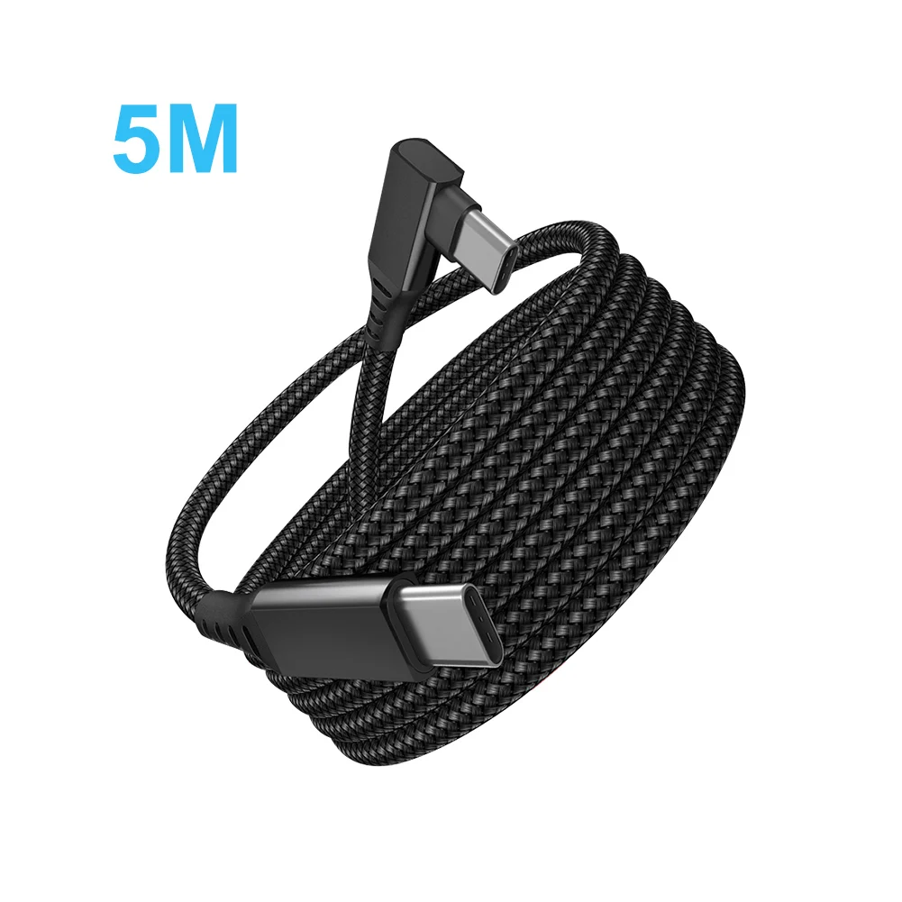 

3A 60W USB C VR Headset Accessories 5Gbps GEN2 Data Transfer Link Cable Portable Virtual Reality Replacable For Oculus Quest 2
