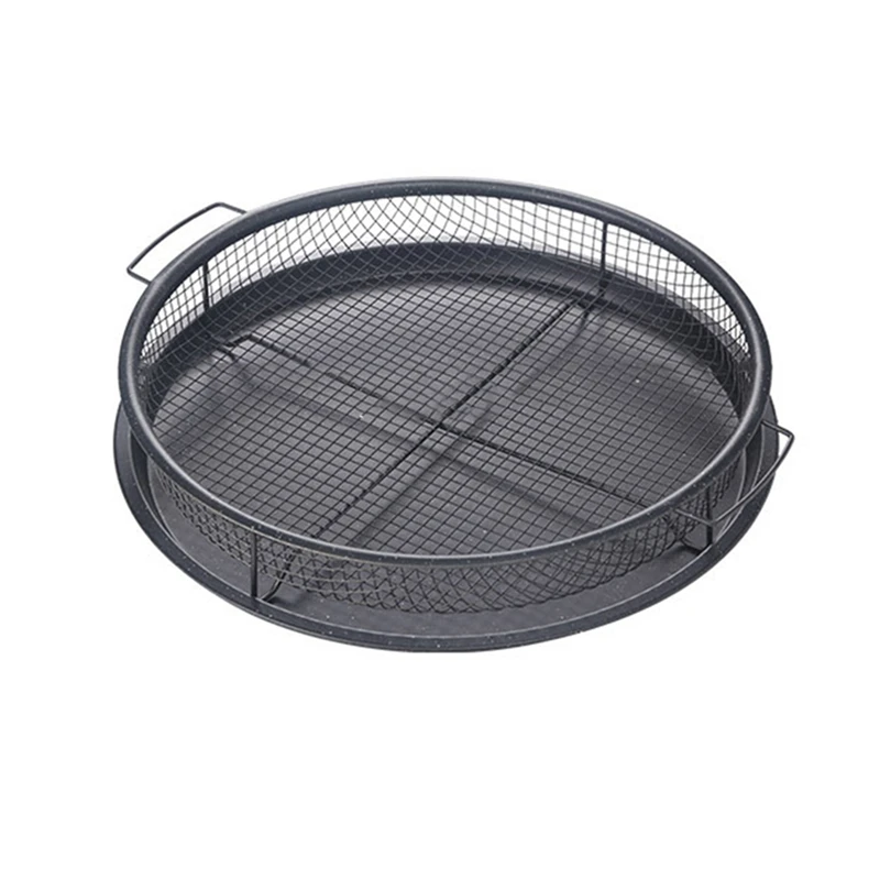 

Mesh Baking Tray Non-Stick Round Baking Pan Chips Crisping Basket Microwave Oven Copper Baking Tray BBQ Tray