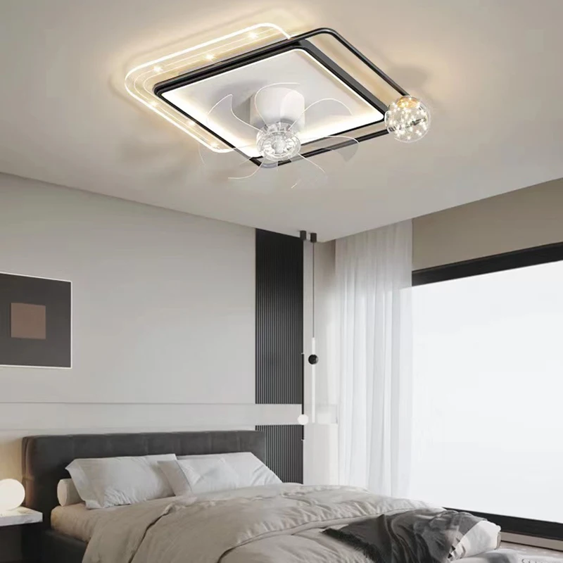 

Nordic bedroom decor led lights for room Ceiling fan light lamp restaurant dining room Ceiling fans with lights remote control