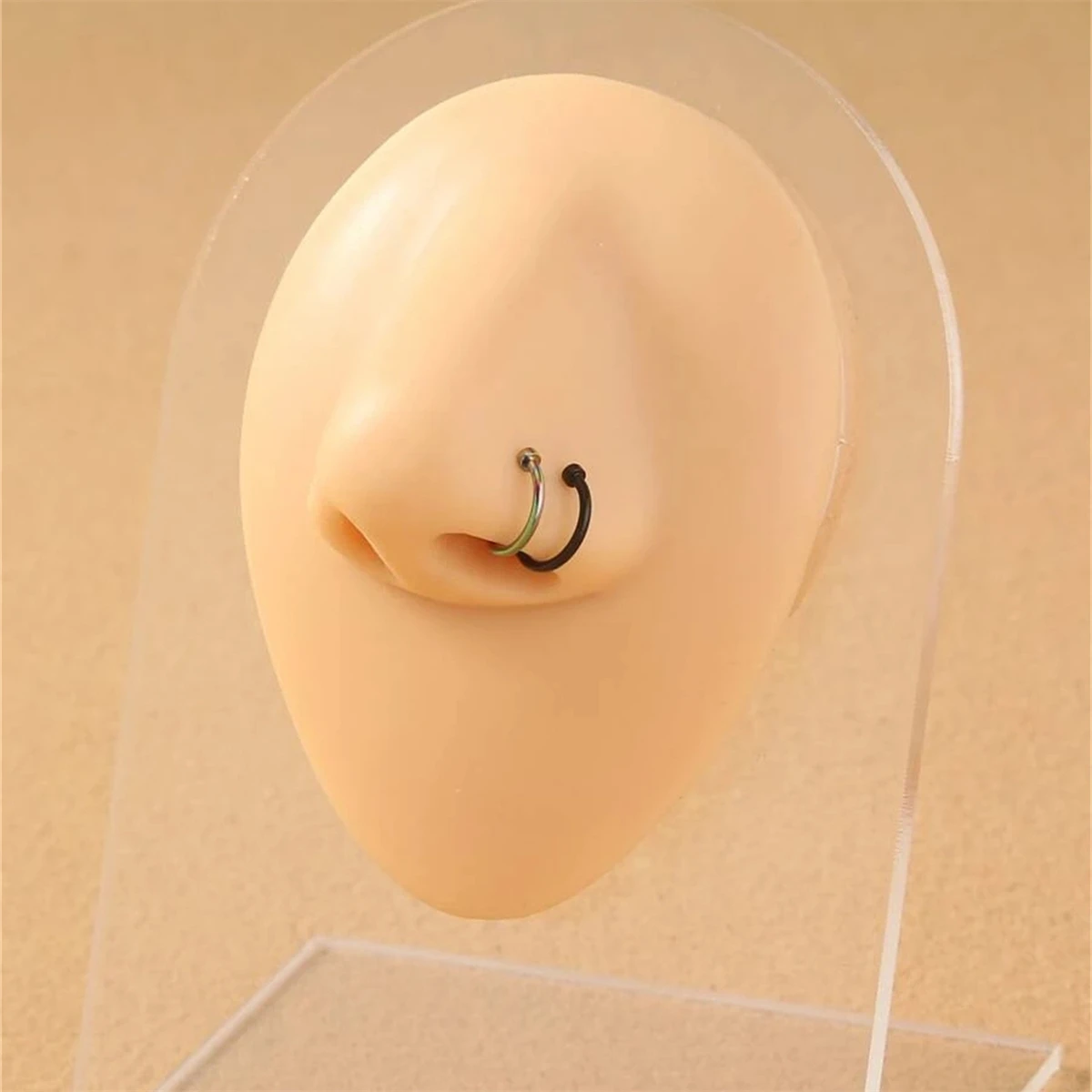 

2022 Trendy Stainless Steel False Nose Ring Nose Nail Nose Piercing Body Jewelry Women tragus piercing aros acero inoxidable