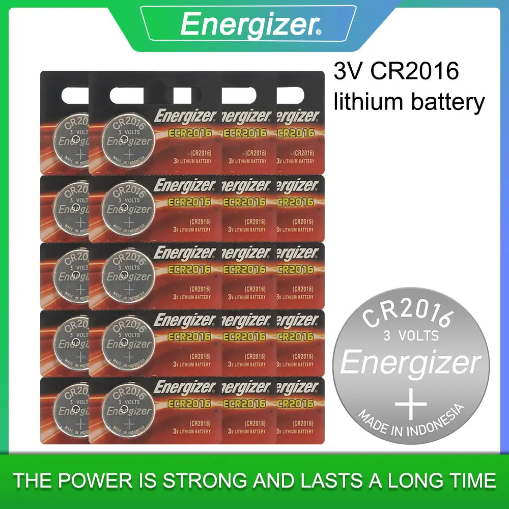 

Energizer Top Quality Lithium Battery 3V Li-ion cr2016 Button Battery Watch Coin Batteries cr 2016 DL2016 ECR2016 GPCR