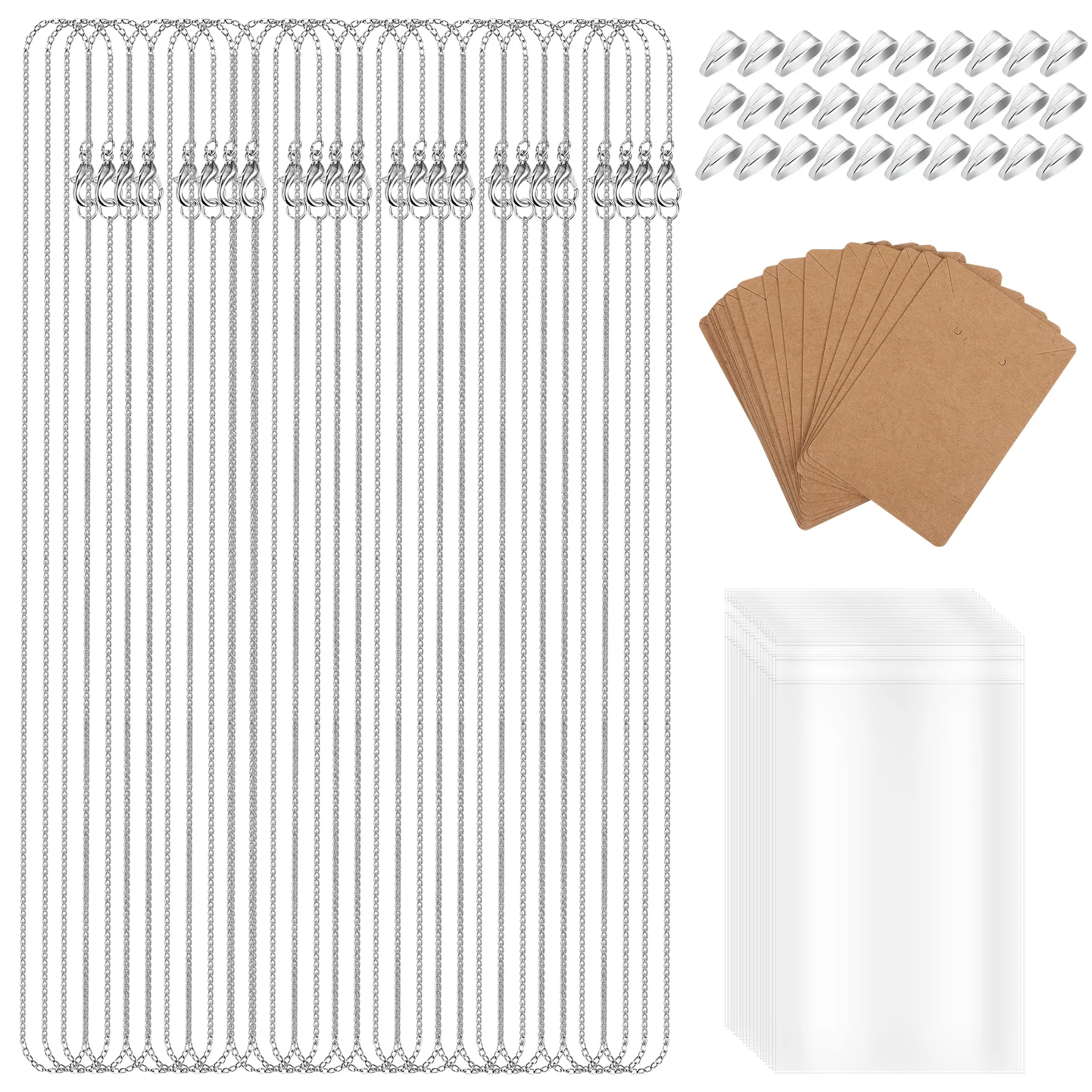 

30 Pcs The Chain Necklace Jewelry Making Chains Body Choker DIY Bulk Earrings Necklaces Clip Supplies