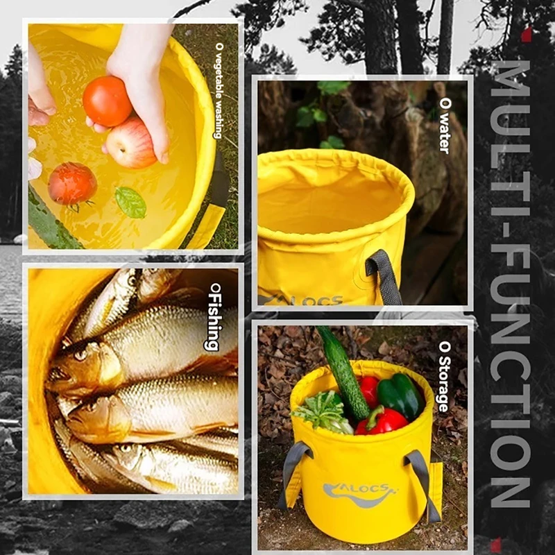 Портативное уличное ведро ALOCS 11L для хранения воды складное рыбалки органическое