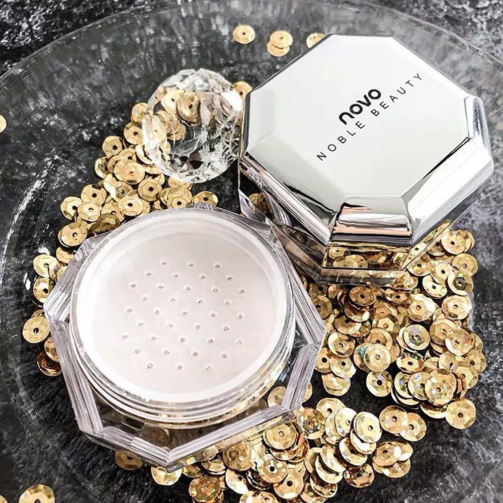 Набор матирующей пудры NOVO New Matte Loose Powder Set, не смазывается, водостойкий, контролирует жирность, длительный эффект, натуральный оттенок.
