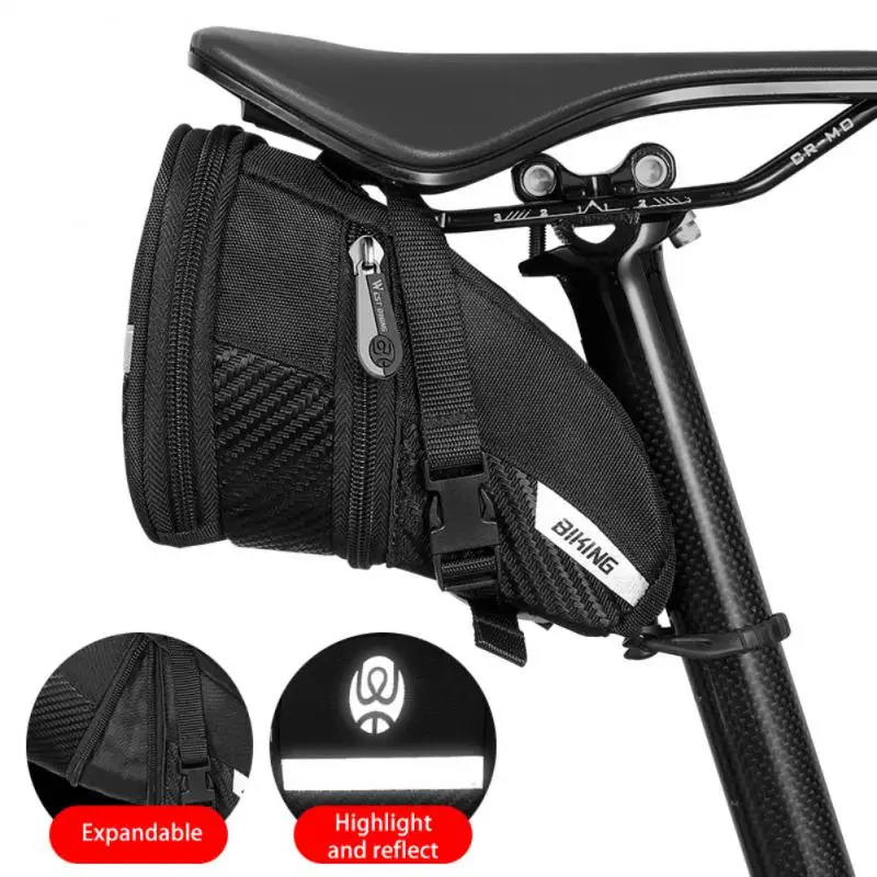 

Horseshoe Bag Tail Hook Quick Release Buckle Cycling Equipment Safety Reflection Non Slip Mountain Bike Accessories Splash Proof