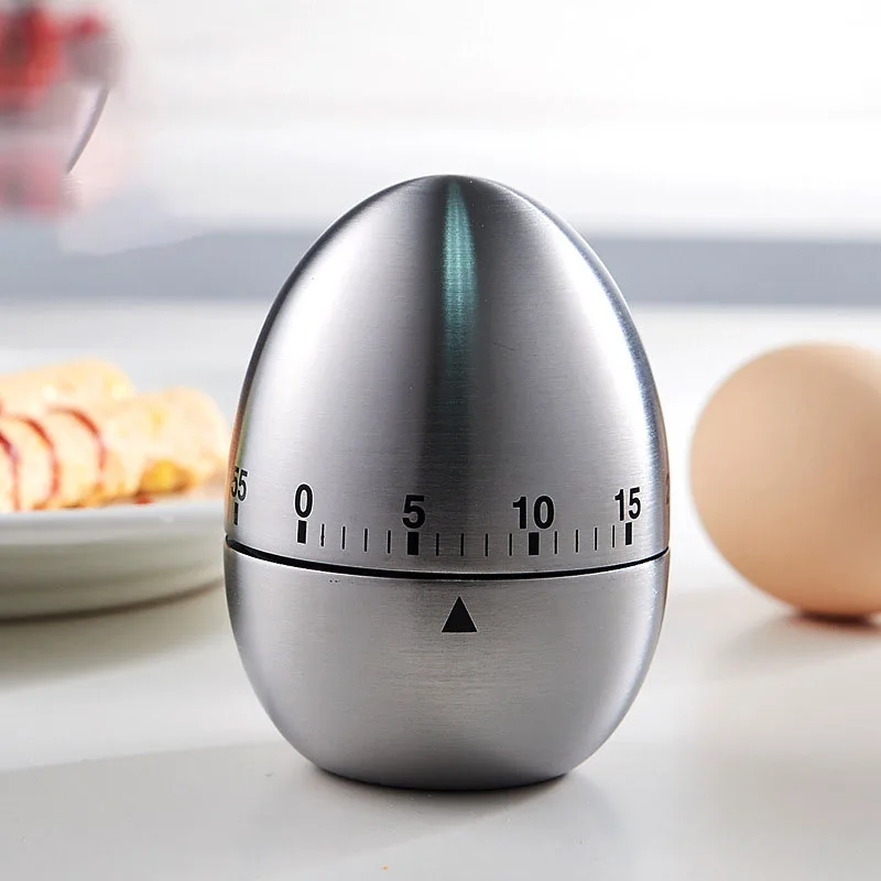 

Stainless Steel Kitchen Timer Manual Mechanical Cooking Egg Alarm Clock Timer Countdown Cooking Tools Kitchen Gadgets