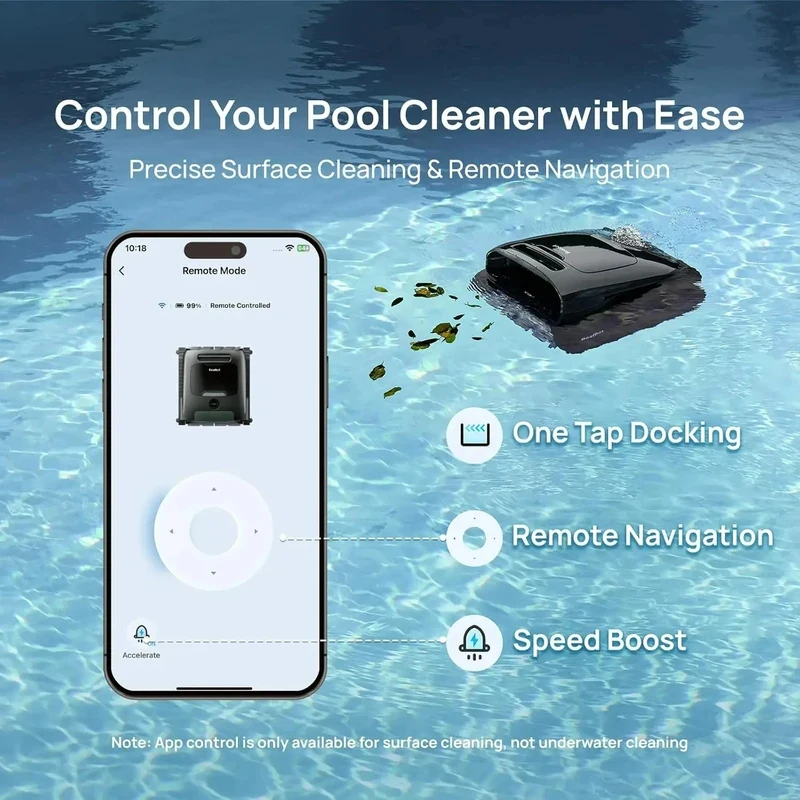 Фото Робот-пылесос для бассейнов Beatbot AquaSense 2 Pro, Suace Parking, с управлением через приложение, для бассейнов площадью до 3875 кв. футов №4