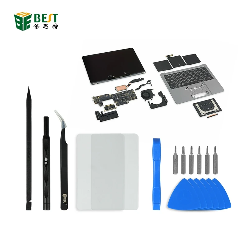 18 in 1 Mobile Phones Repair Hand Tool Kit Mini Screwdriver Set Spudger Tweezers Picks Suction Cup Disassemble Tools for MacBook