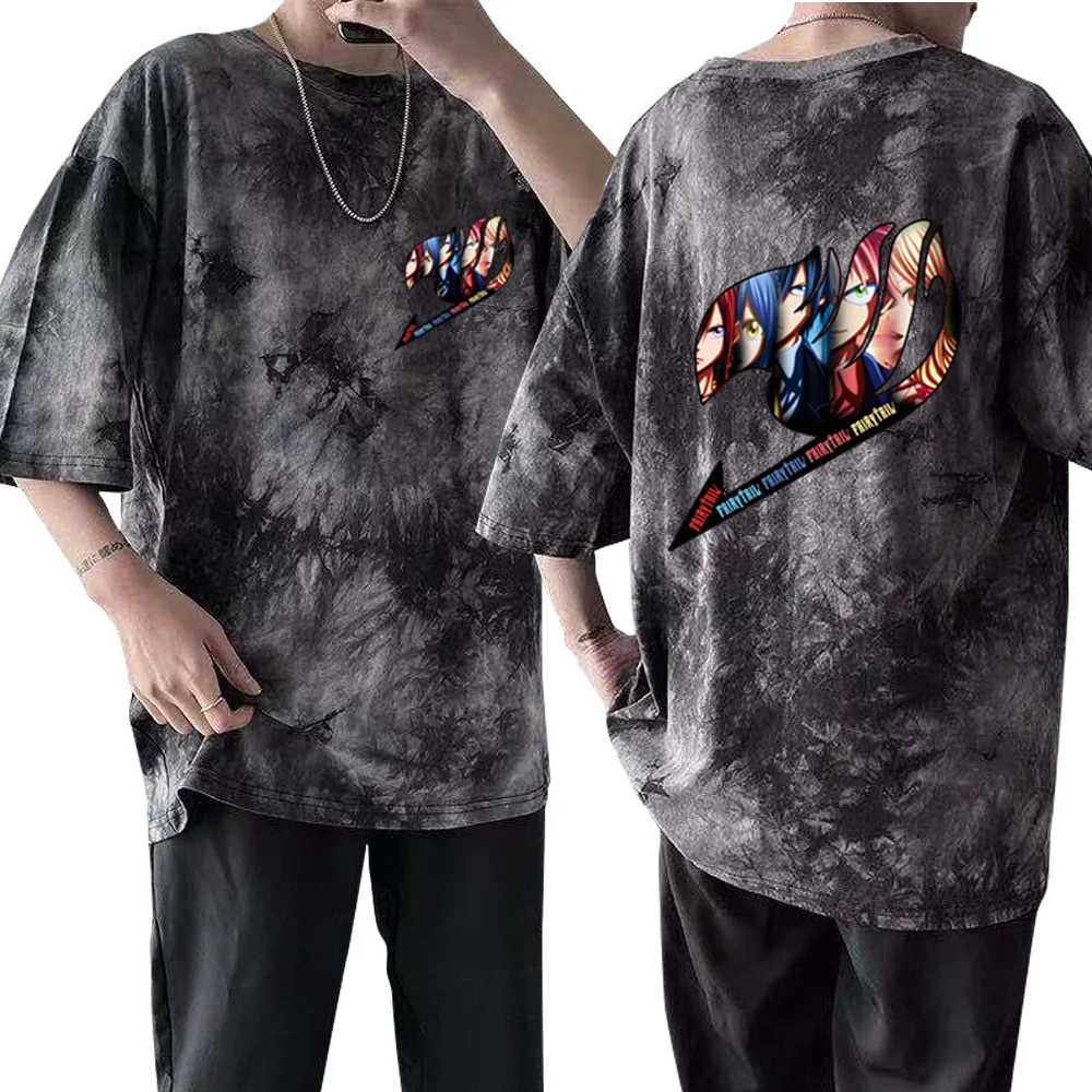 

Japanese Anime Fairy Tail Logo T Shirt Men Cool Manga Graphic Summer T-Shirt