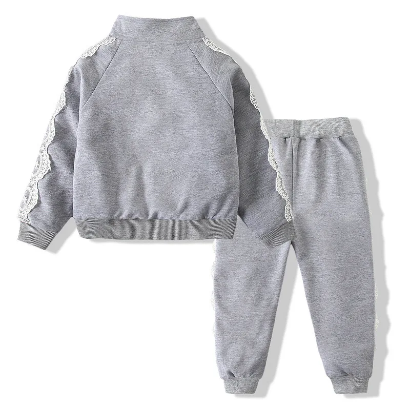 Children Clothes Set 1-6Y Kids Girls Tracksuit Sportswear Spring Autumn Cotton Pullover Sweatshirt+Pant 2pcs Clothing Set