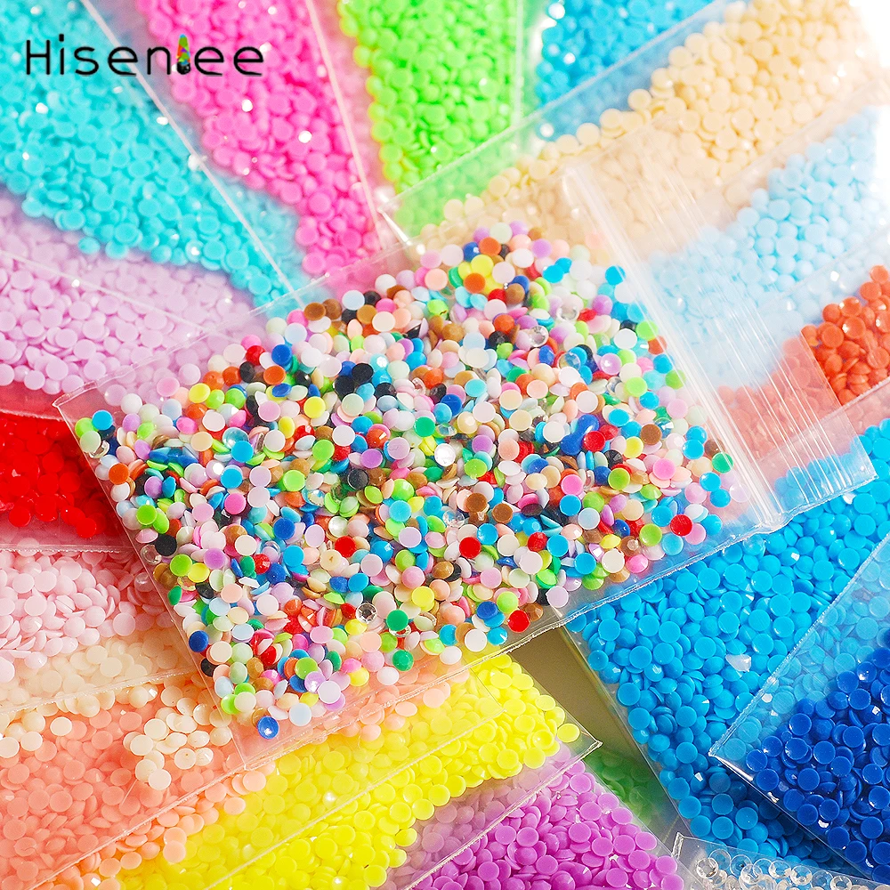 Недорогой полимерный материал 2 мм 2000 шт. 25 цветов Стразы популярный дизайн