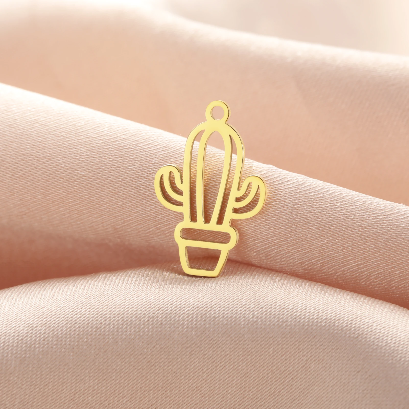 Подвеска из нержавеющей стали с изображением кактуса подвеска в виде растения