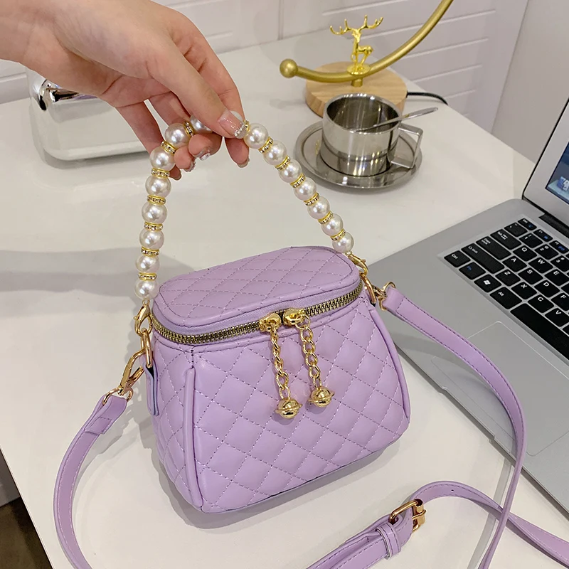 

Fashion Women's Bag Pearl Handbag Mini Square Shoulder Bag Messenger Bag Trend Bags for Women Elegant Lipstick Bag Coin Purse