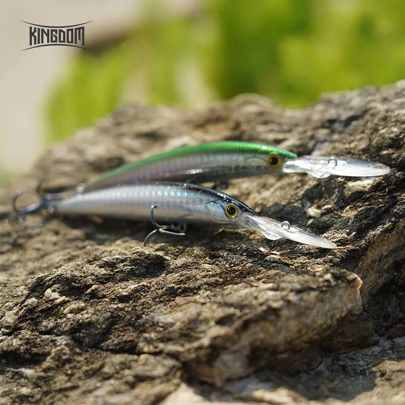 Kingdom KSP-100/120 Jerkbaits Suspending Minnow Fishing lures 13g 100mm 20g 120mm Wobblers Long Tongue Hard Baits For Bass Pike enlarge