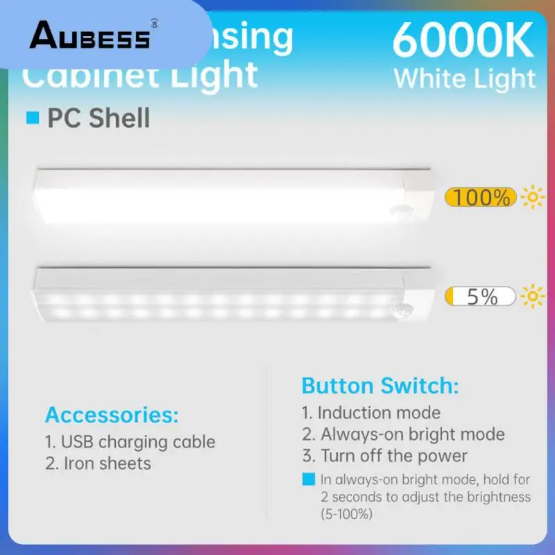

Portable Wardrobe Lamp Motion Sensor Eye Protection Body Induction Lamps Wireless Usb Indoor Lighting 10/20/30/40cm Led Light