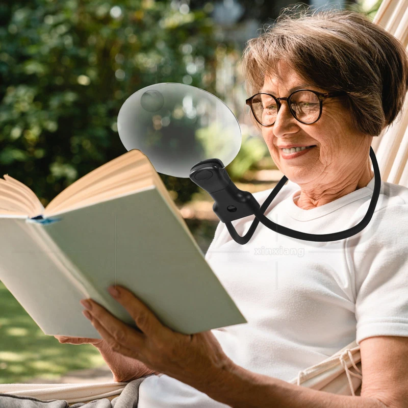 3X10X шейная увеличительное стекло держатель шланга регулируемая лупа под любым