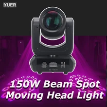 YUER NEW Mini 150W LED Moving Head Light  Beam Spot 18 Rotating Prisms Dj Dmx Stage Light Effect Light Disco Dj Bar Wedding Club